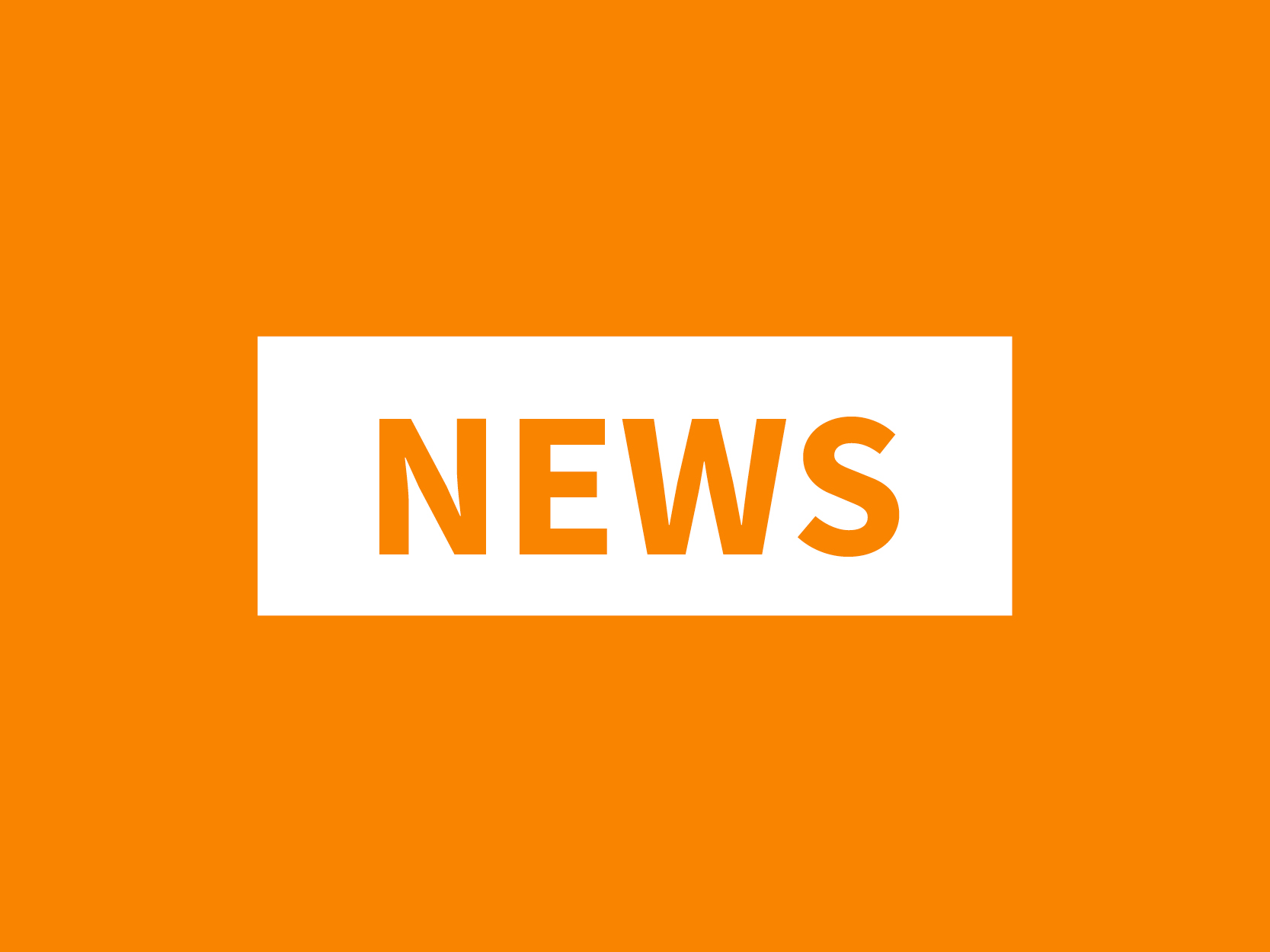 Sfondo arancione con il testo: News